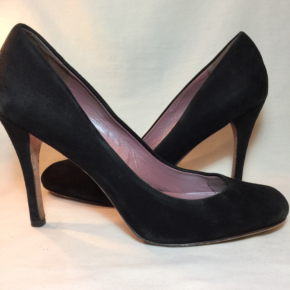 Luxury Rebel Classic Black Suede Pump Heel, 8.5